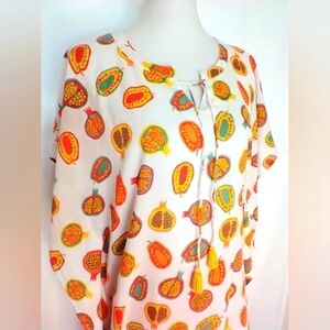 LIGHTWEIGHT COTTON FRUIT PRINT TOP